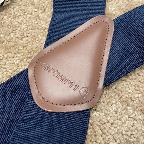 NWOT Carhartt Mens Standard Utility Navy Blue Suspenders - Picture 9 of 10